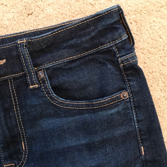 American Eagle Hi Rise Denim Shorts Cut Offs Altered Size 2 Next Level Stretch - Picture 6 of 16